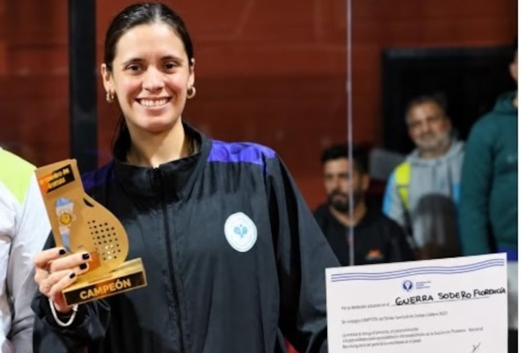 Florencia Guerra Sodero, jugadora argentina de pádel. Foto: Agencia NA (@florguerrasodero).