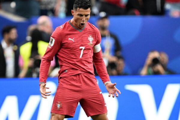 Cristiano Ronaldo festejando su gol en el Mundial. Foto: Agencia NA (Xinhua)