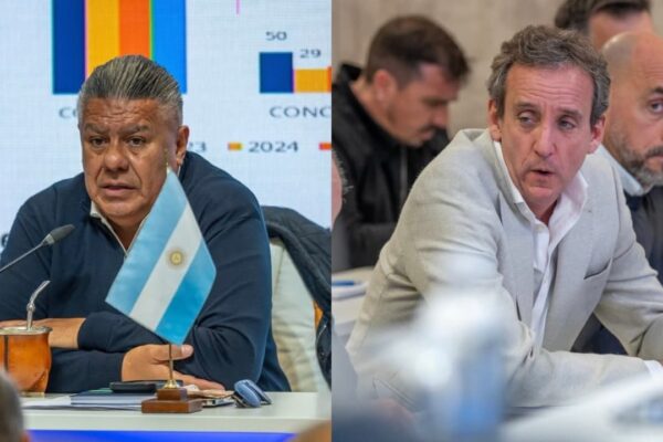 Claudio Tapia e Ignacio Villarroel, vicepresidente de River. Foto: Agencia NA (@chiquitapia).