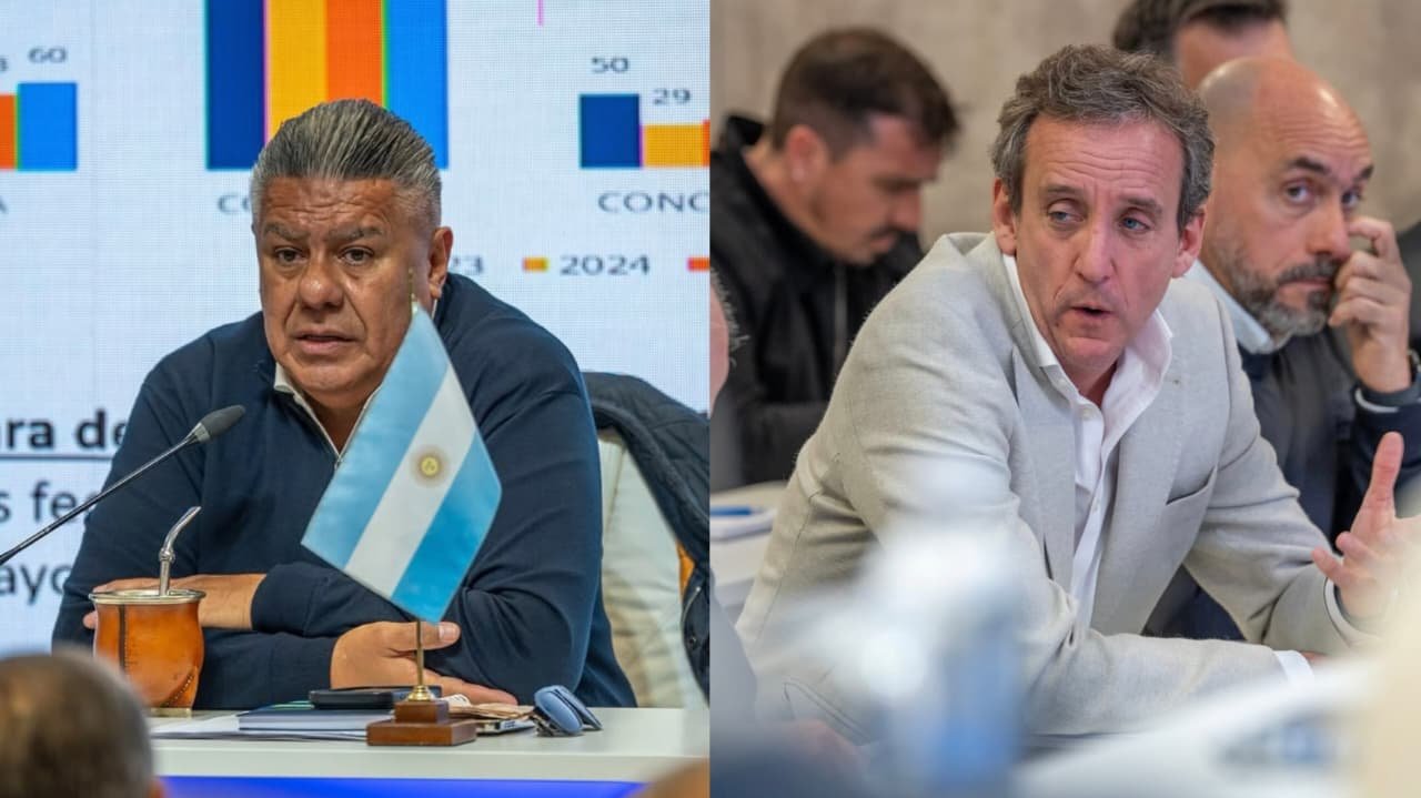 Claudio Tapia e Ignacio Villarroel, vicepresidente de River. Foto: Agencia NA (@chiquitapia).